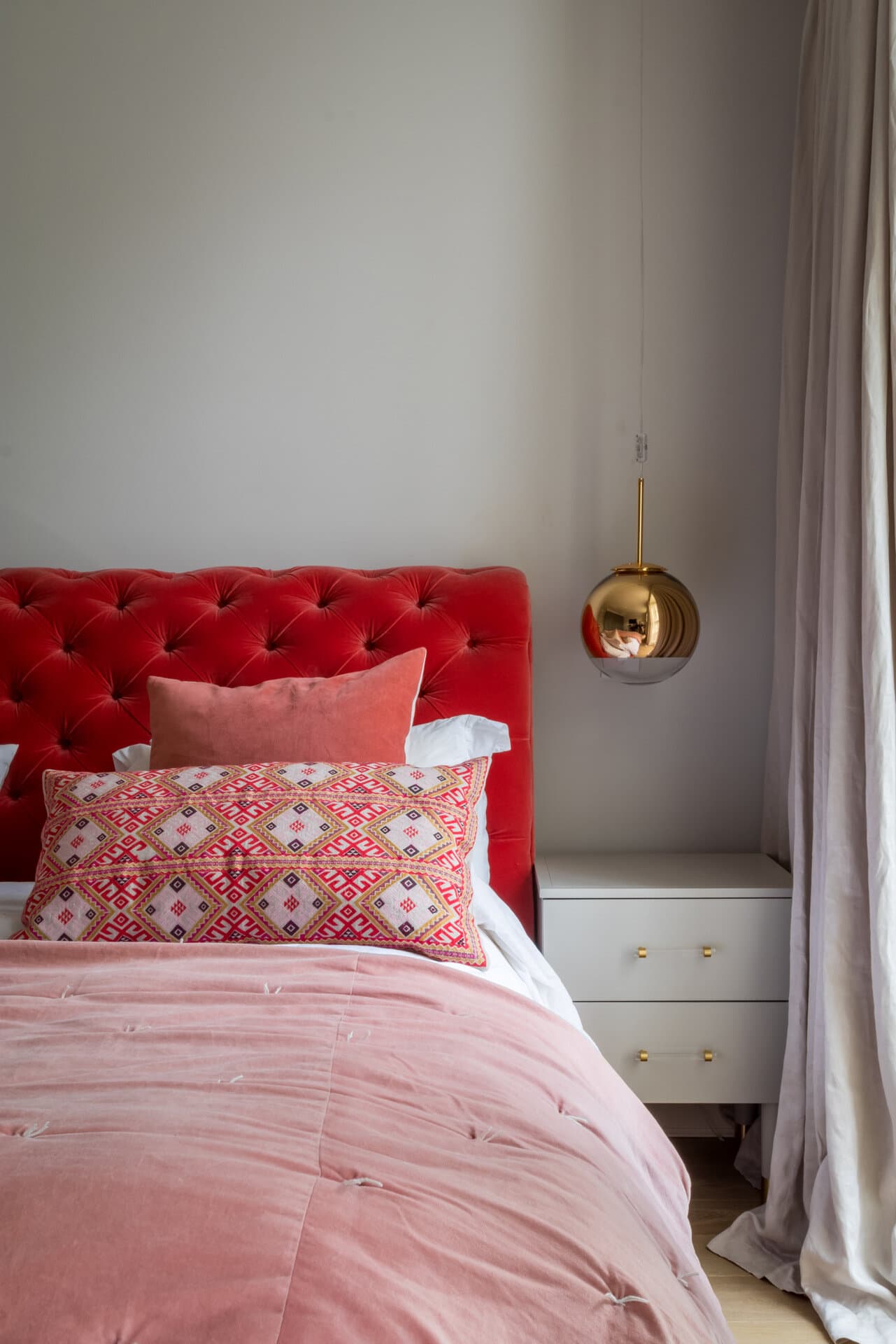 this is an example of colour blocking with paint and furniture by honey bee interiors