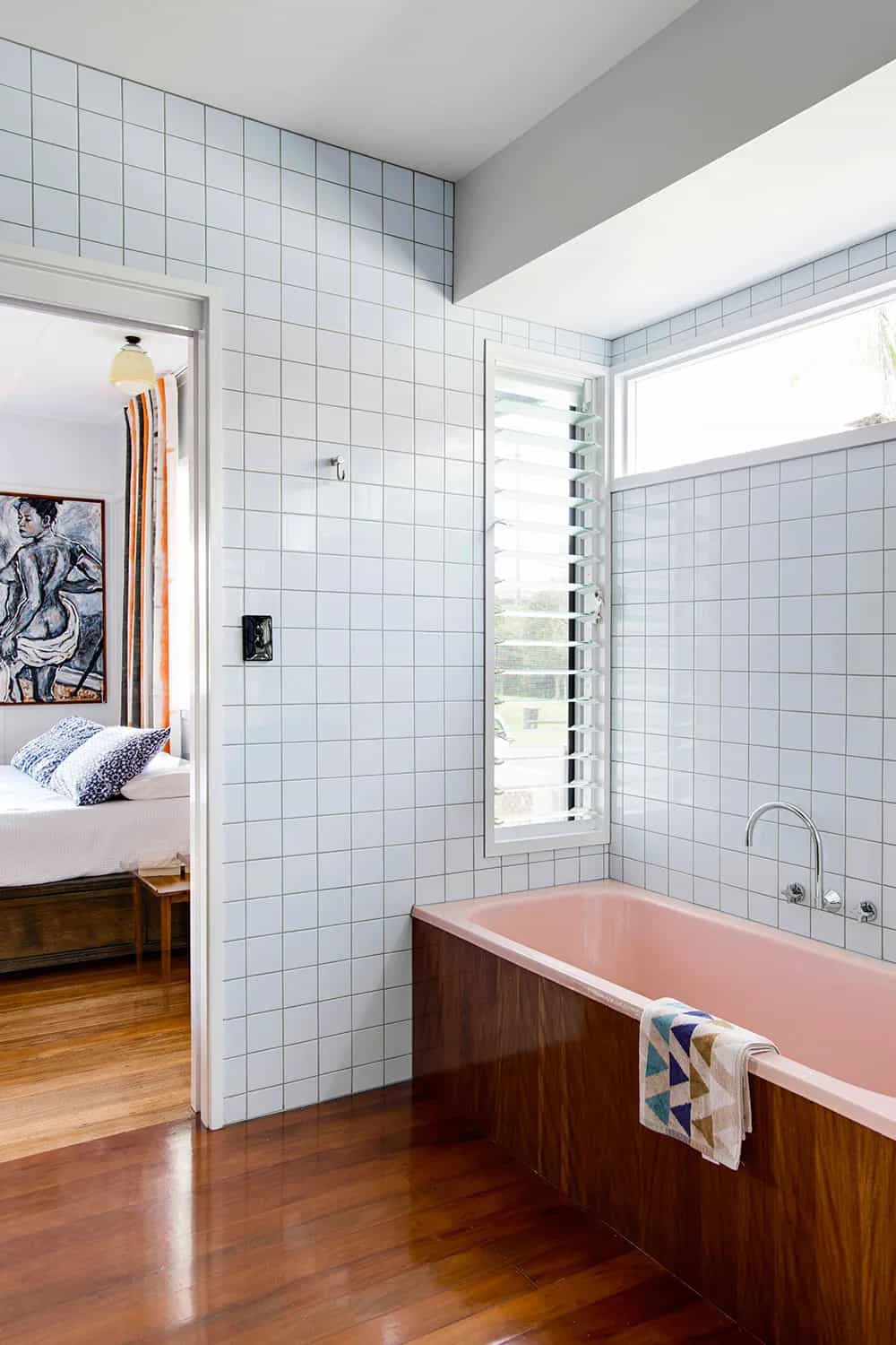 a unique way to incorporate natural light inside a bathroom featued in home beautiful
