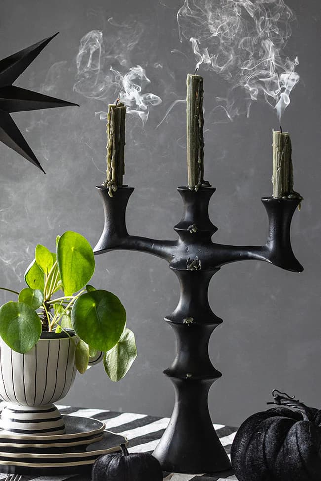 Elegant Halloween Décor ornate candelabra