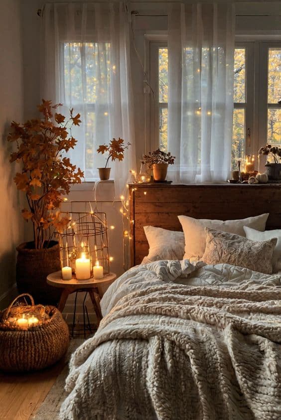 the right bed - lights and cosy